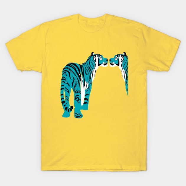 Blue Tiger the year of the Tiger T-Shirt by belettelepink